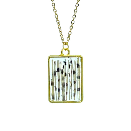 Lionfish Rectangle Bezel Necklace