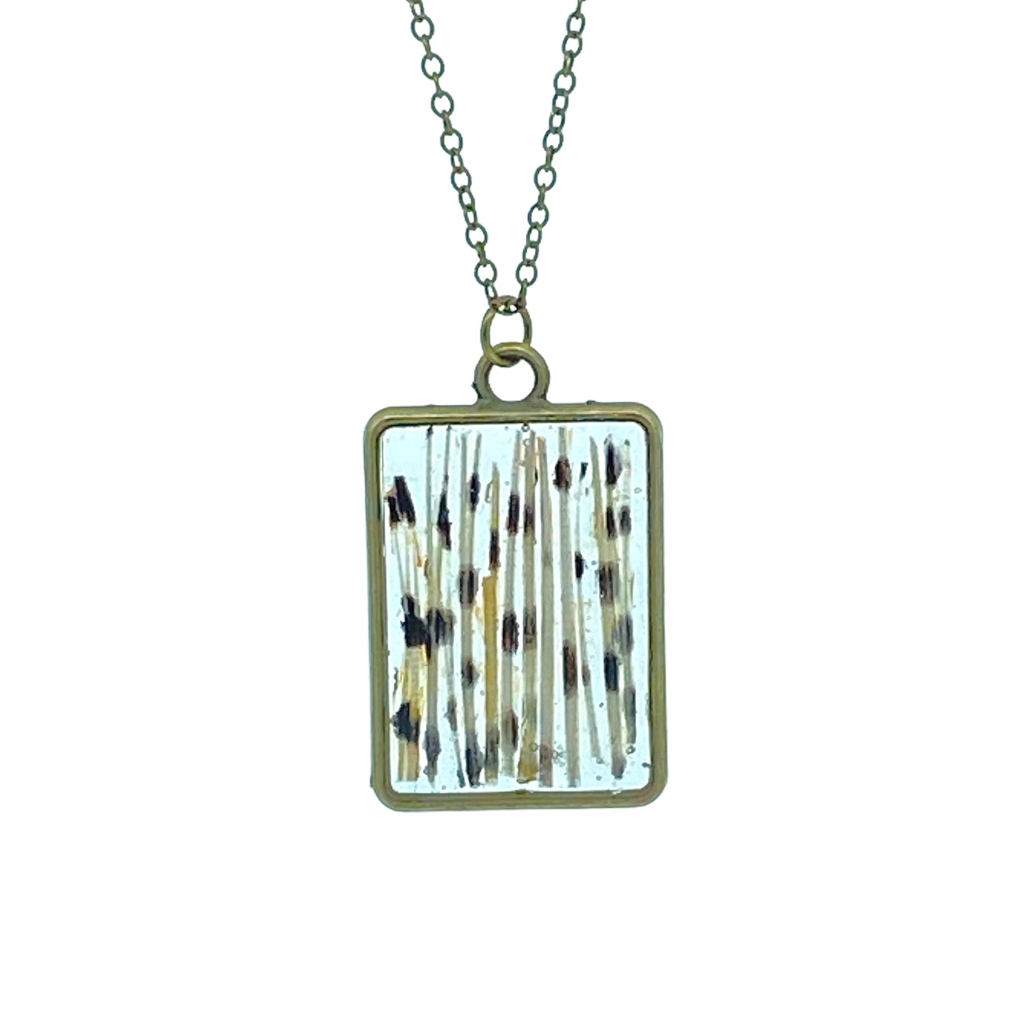 Lionfish Rectangle Bezel Necklace