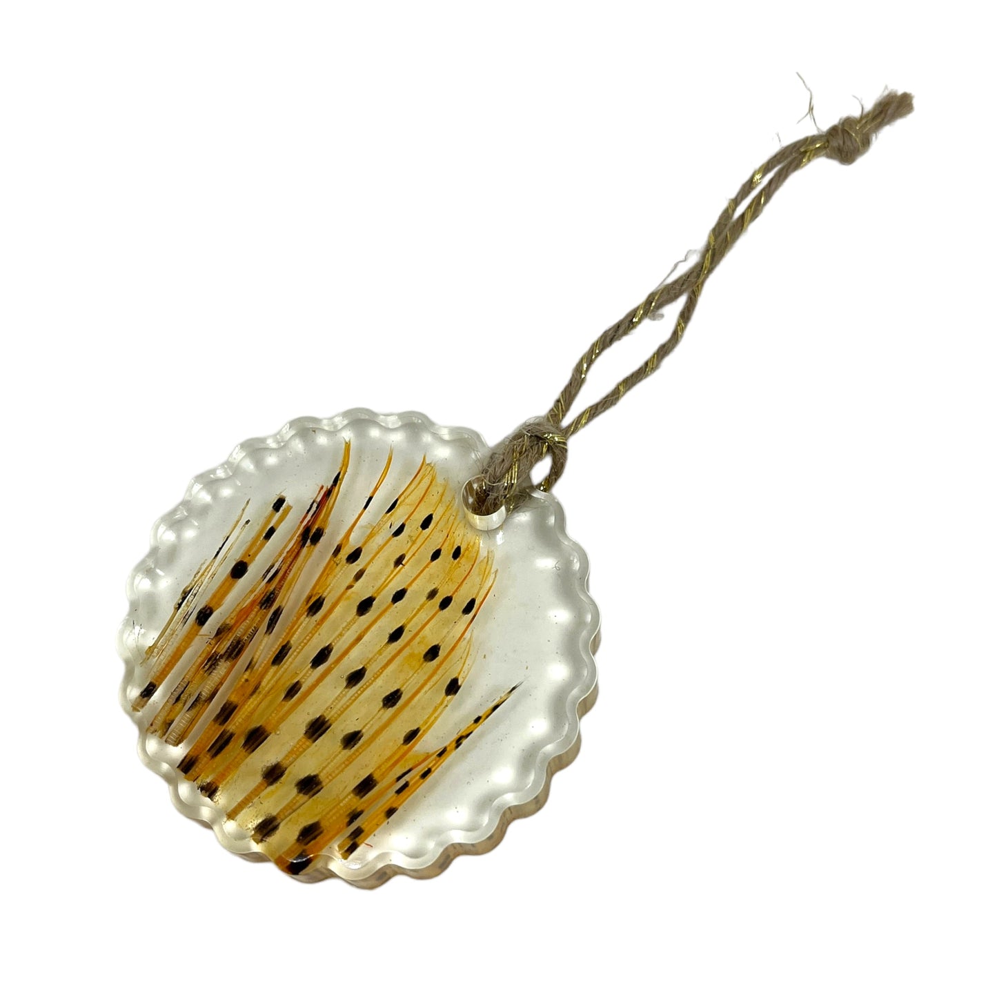 Lionfish Ornament Scalloped Round