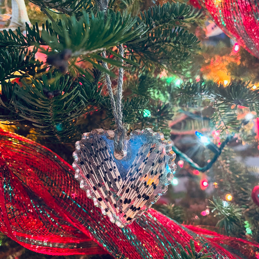 Lionfish Ornament Scalloped Heart