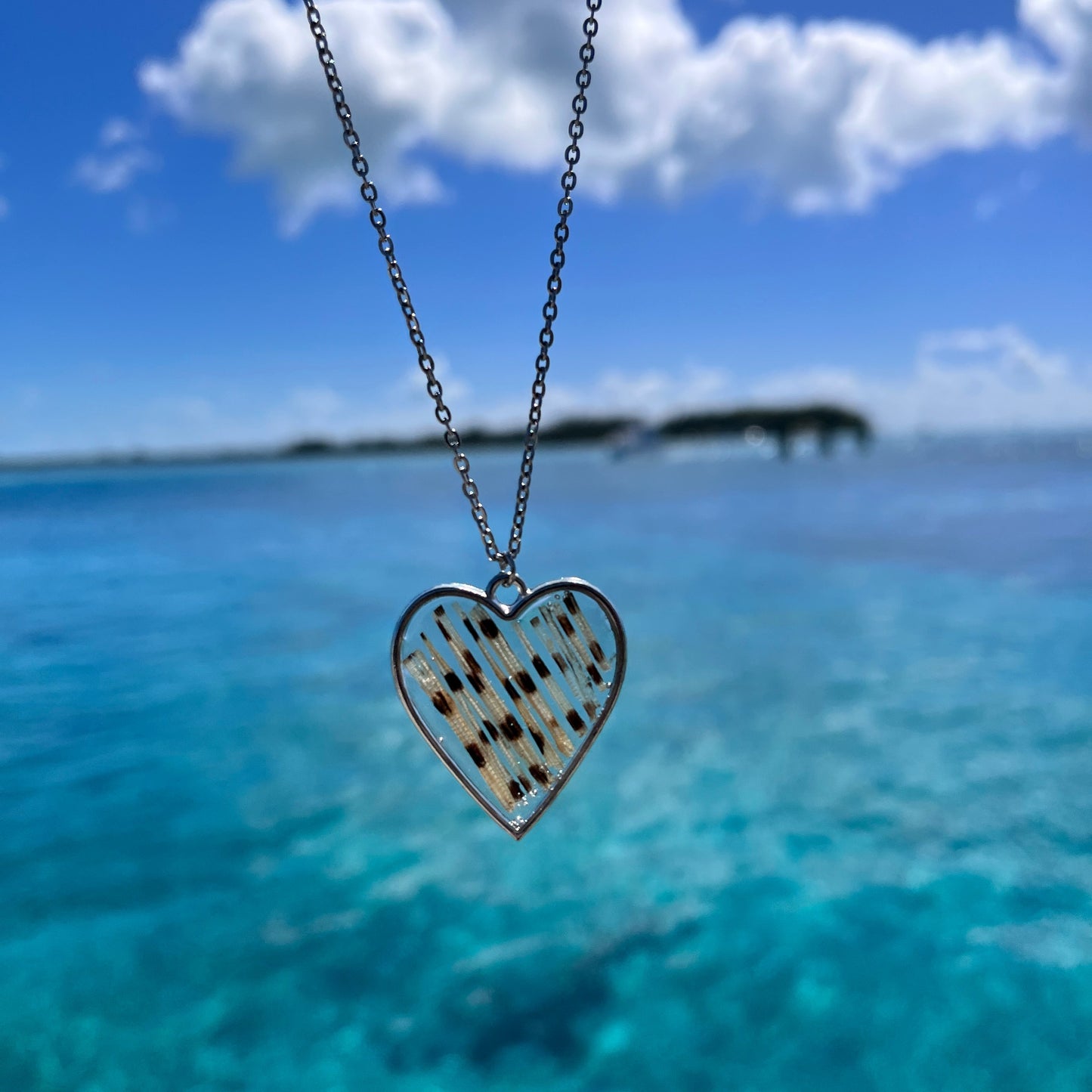 Lionfish Heart Bezel Necklace