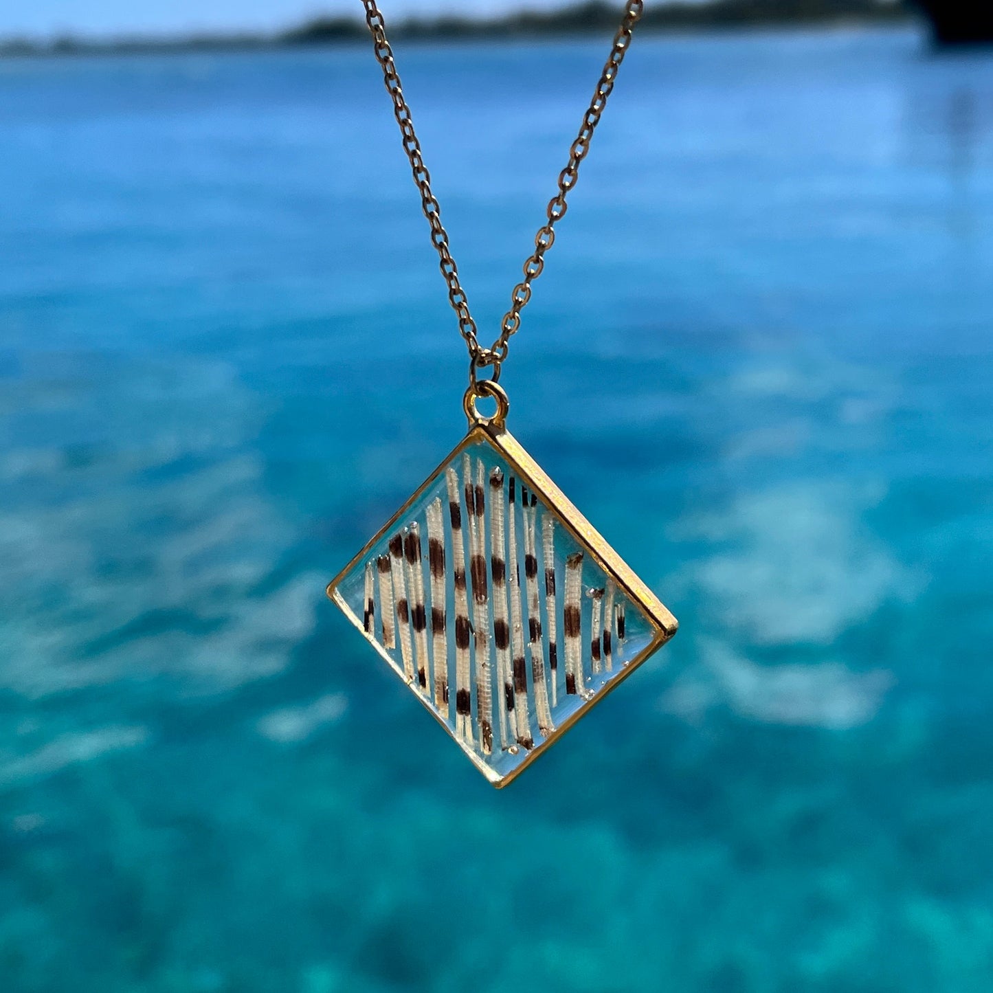 Lionfish Square Bezel Necklace