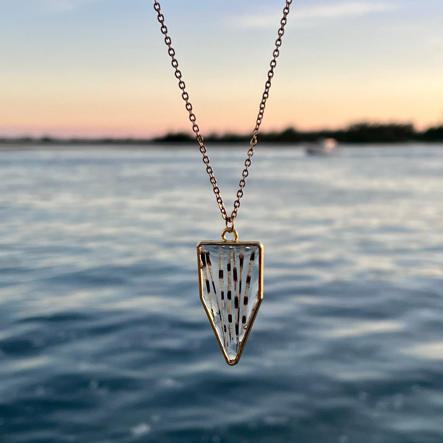 Lionfish Pentagon Bezel Necklace