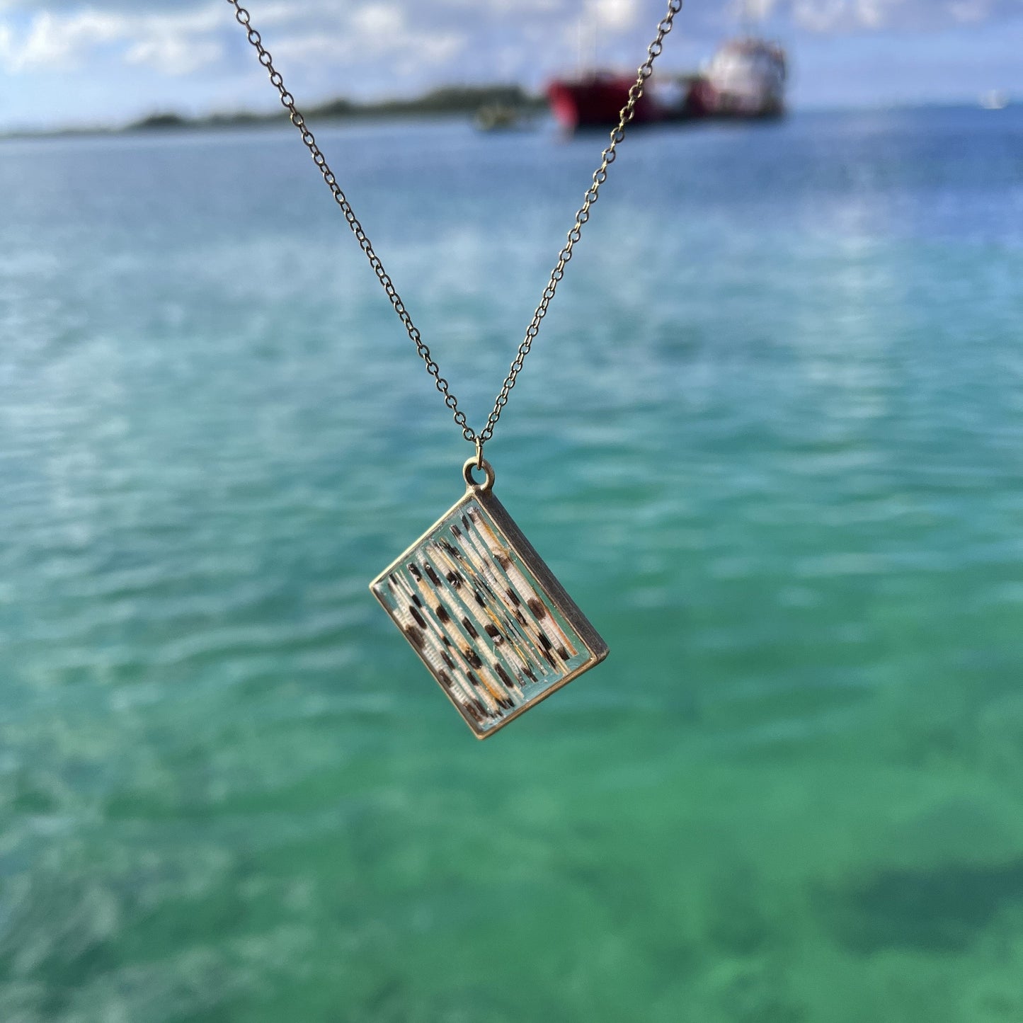 Lionfish Square Bezel Necklace