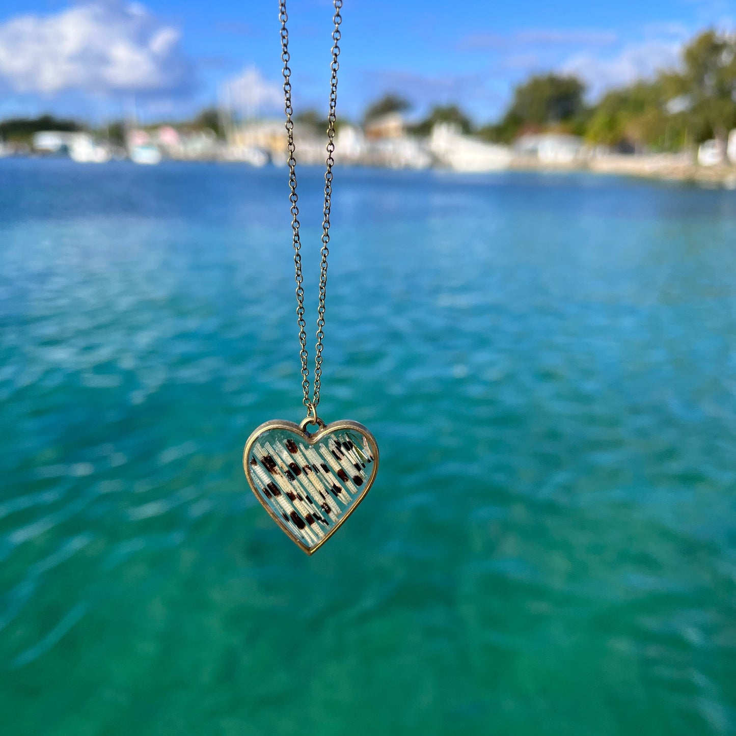 Lionfish Heart Bezel Necklace