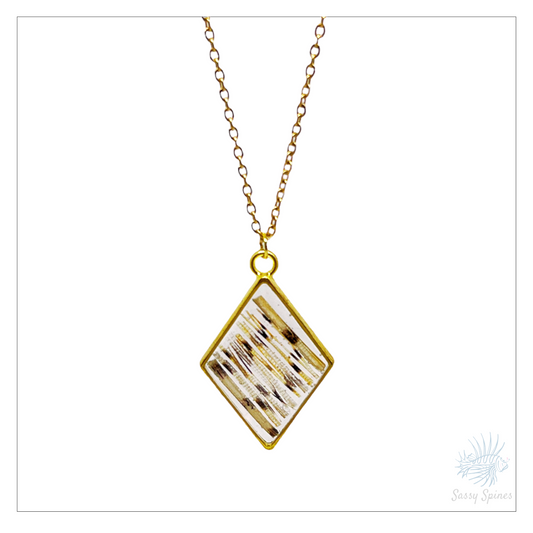 Lionfish Diamond Rhombus Bezel Necklace