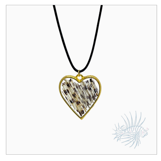 Lionfish Heart Bezel Necklace