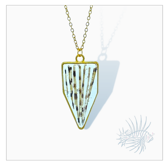 Lionfish Pentagon Bezel Necklace