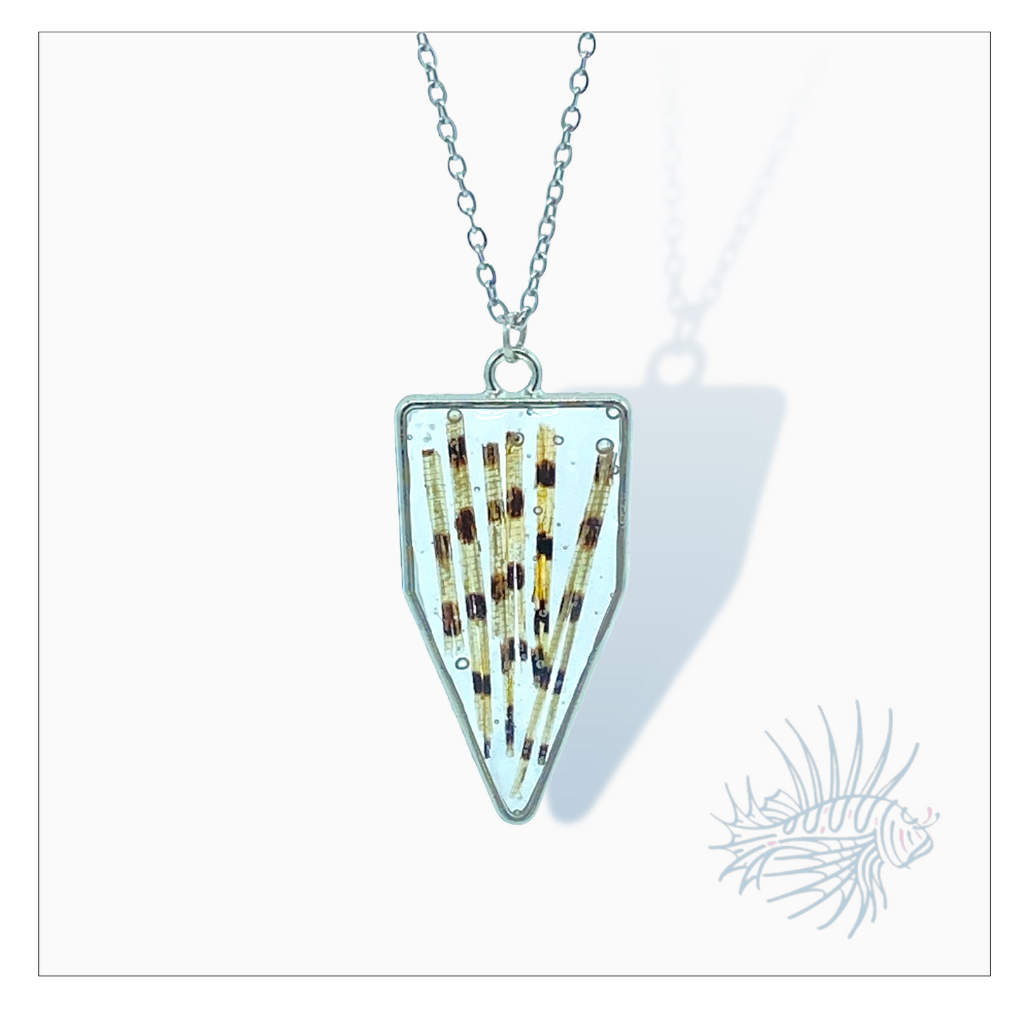 Lionfish Pentagon Bezel Necklace