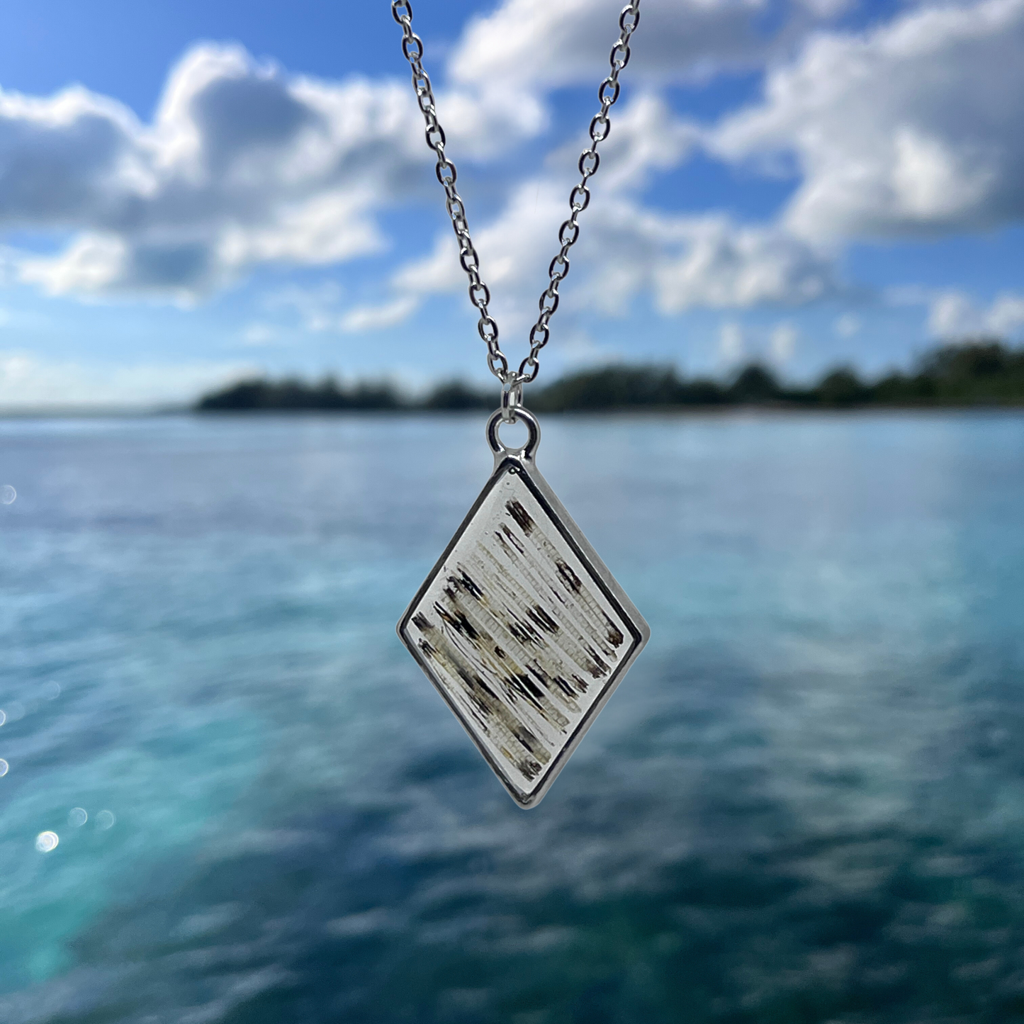 Lionfish Diamond Rhombus Bezel Necklace