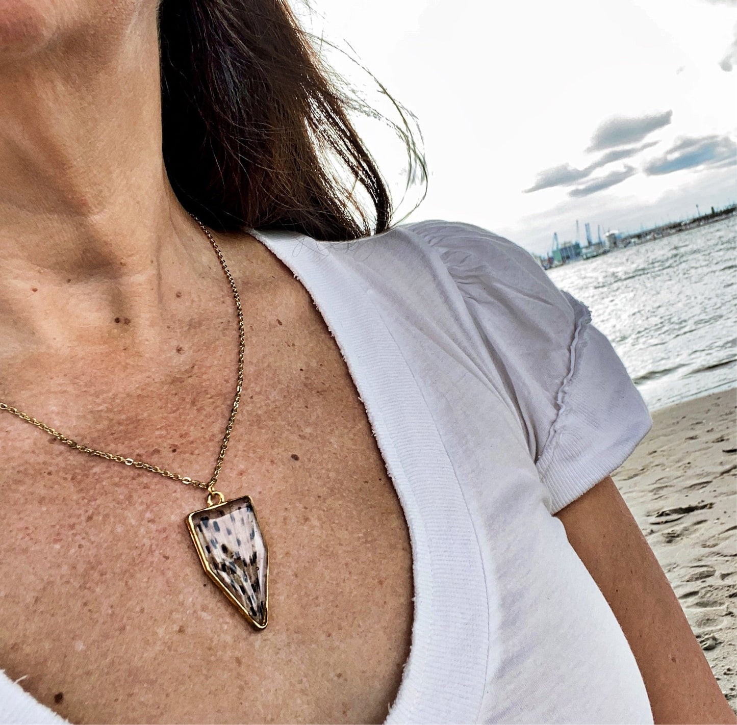 Lionfish Pentagon Bezel Necklace